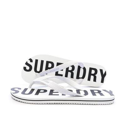 Slippers superdry wit rubber comfort