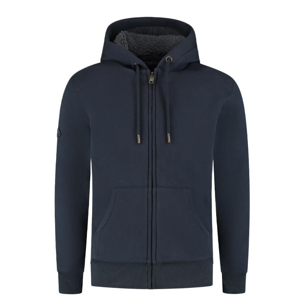 Superdry Men's Borg Zip-Through Jacket - Navy - M