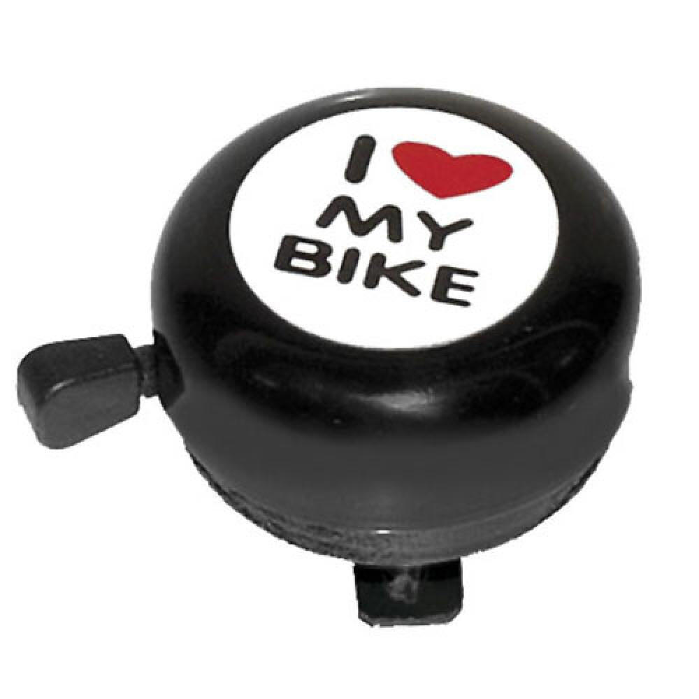 Messingschlager Absolut dzwonek Ø 54mm czarny z naklejką 'i love my bike'