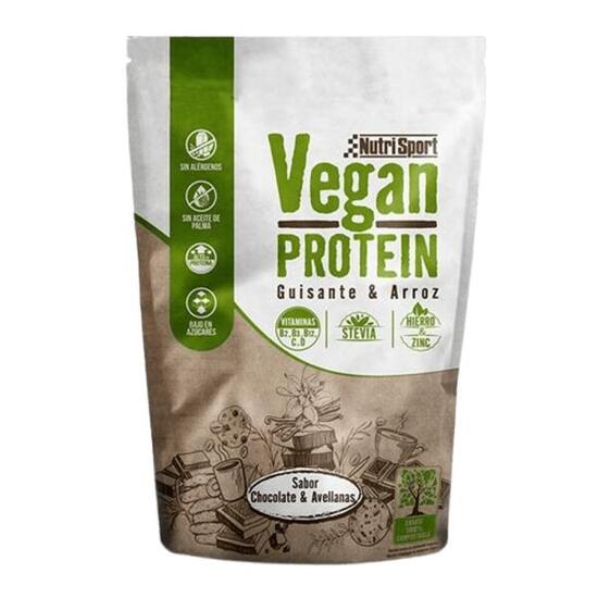 Vegan Protein - 468g Vainilla con Galletas Nutrisport