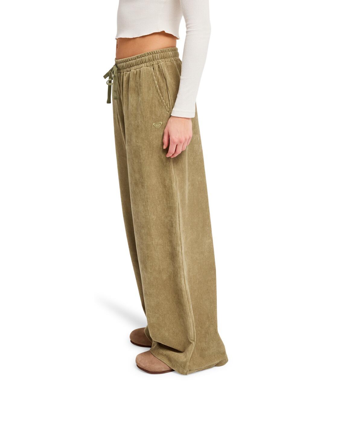 Easy Wear - Pantalon en velours côtelé LEKEITIO KNIT Vert Femme 4/4