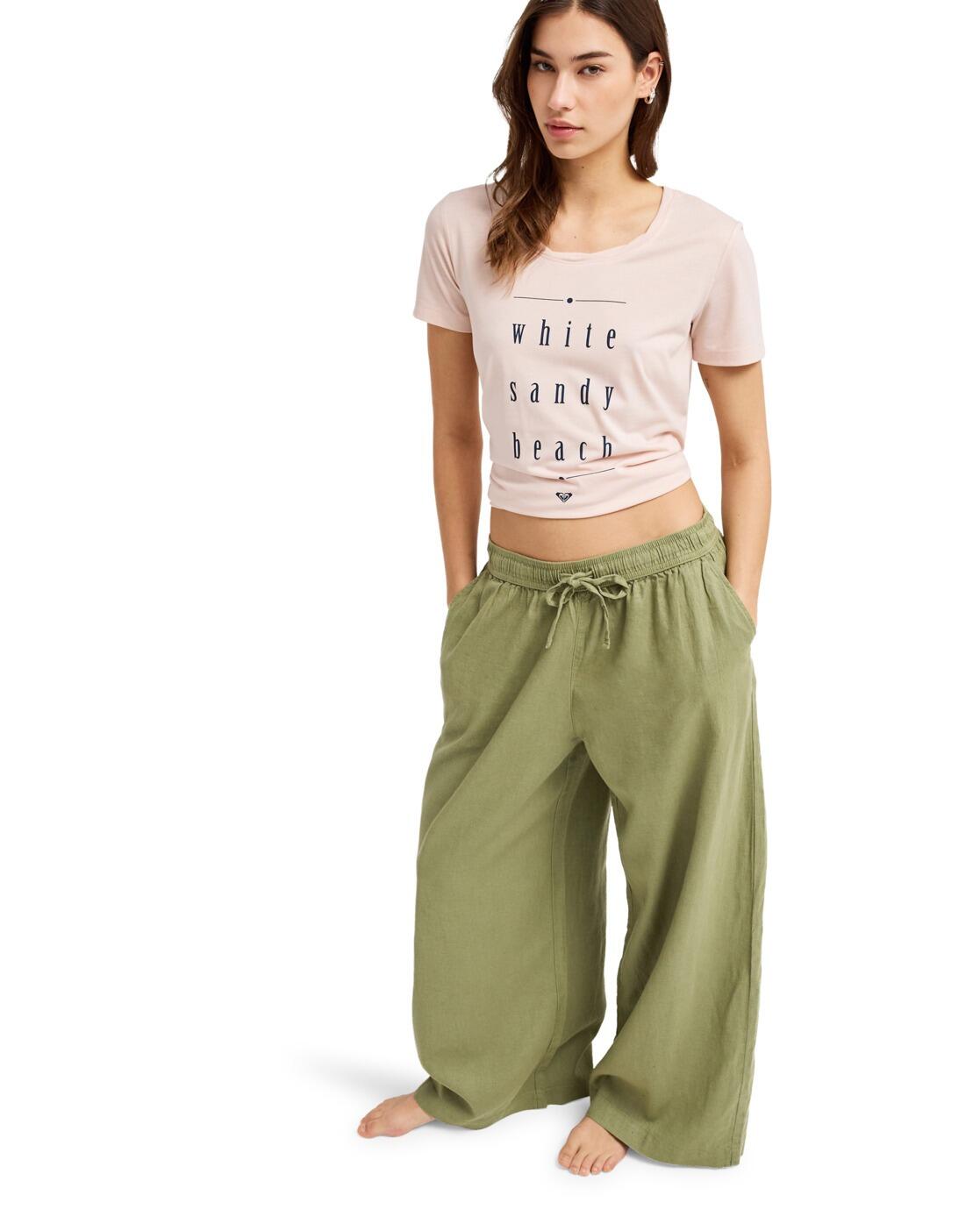 Pantalon souple LEKEITIO BREAK MID Vert Femme 3/4