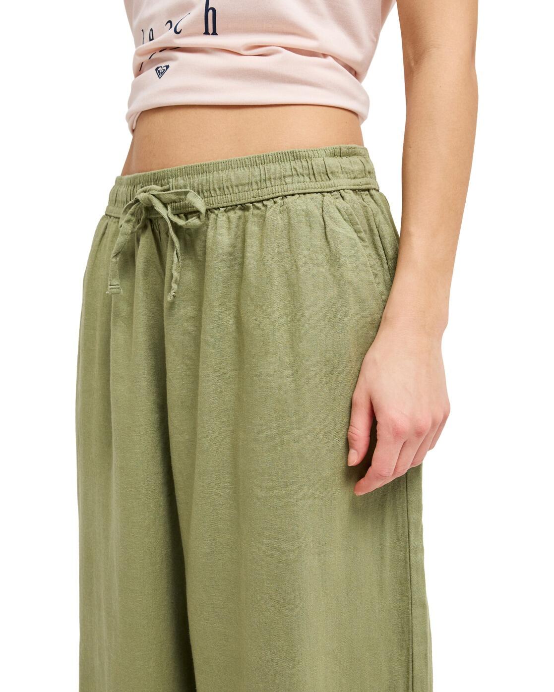 Pantalon souple LEKEITIO BREAK MID Vert Femme 4/4
