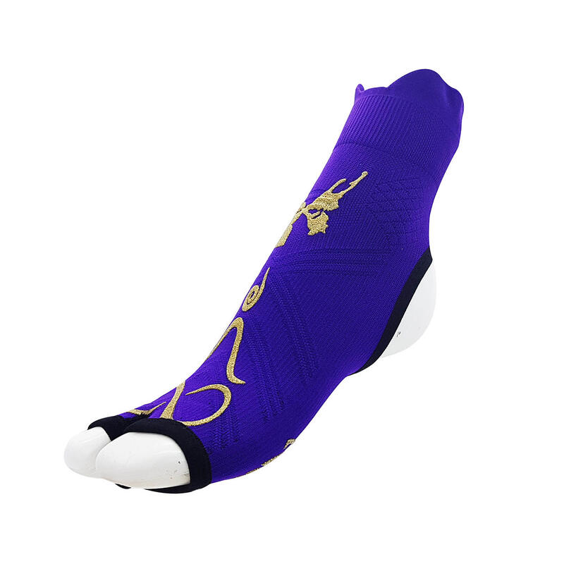 Chaussettes Dynamic Yoga femme antidérapantes antibactérien violet or