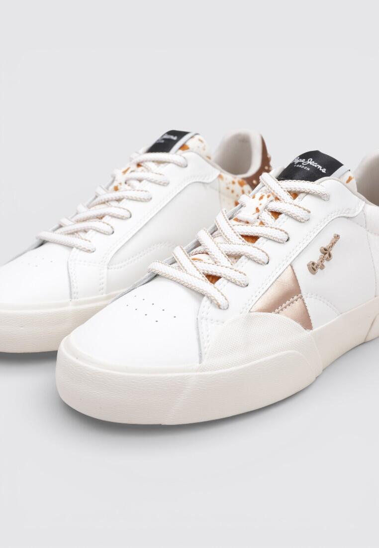 Chaussure de randonnée Baskets Femme Pepe Jeans MILAN MIX W  Blan 3/4