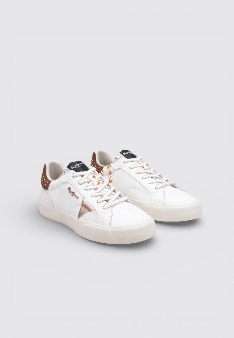 Chaussure de randonnée Baskets Femme Pepe Jeans MILAN MIX W  Blan 2/4