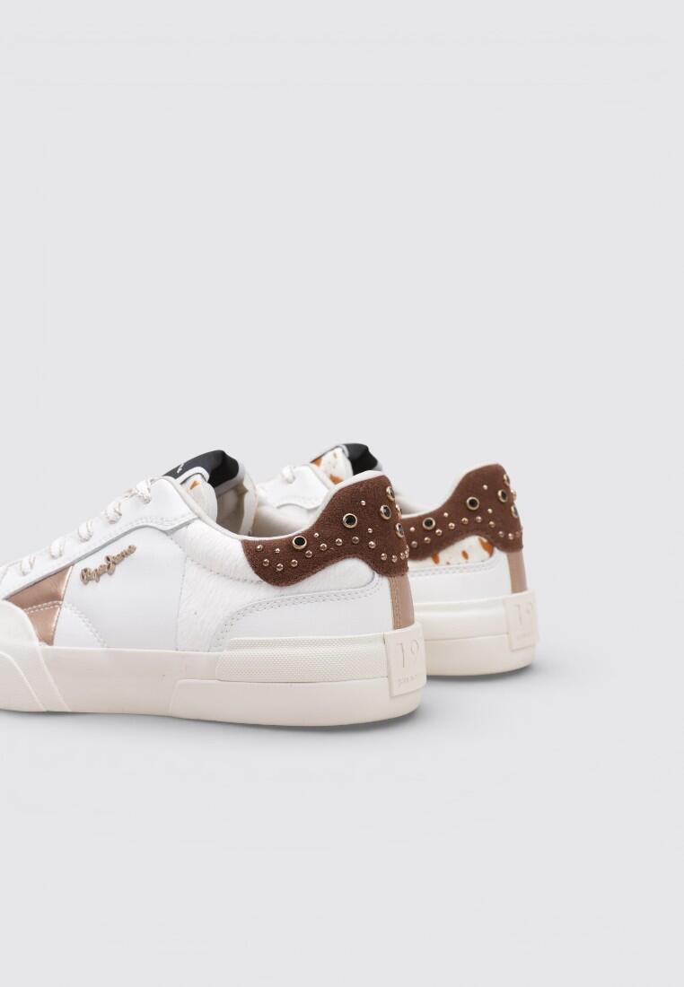 Chaussure de randonnée Baskets Femme Pepe Jeans MILAN MIX W  Blan 4/4