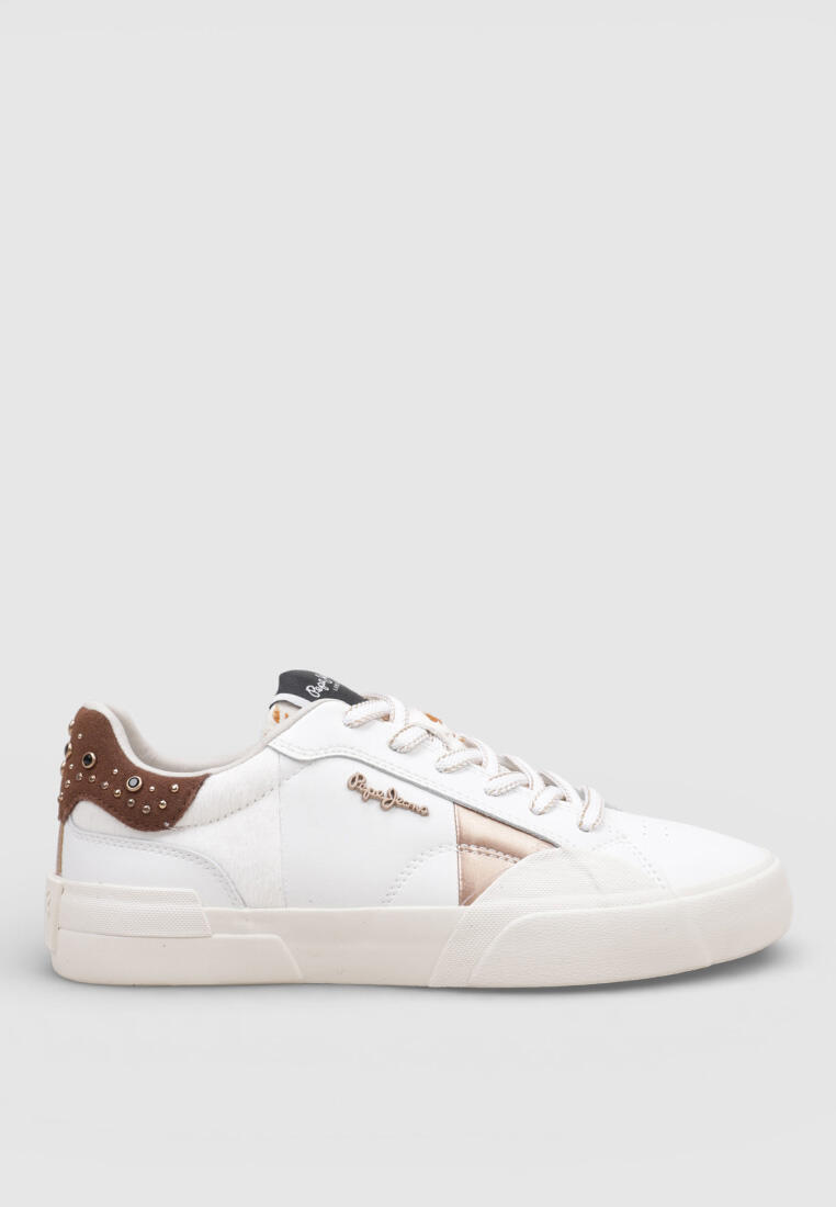 Chaussure de randonnée Baskets Femme Pepe Jeans MILAN MIX W  Blan 1/4