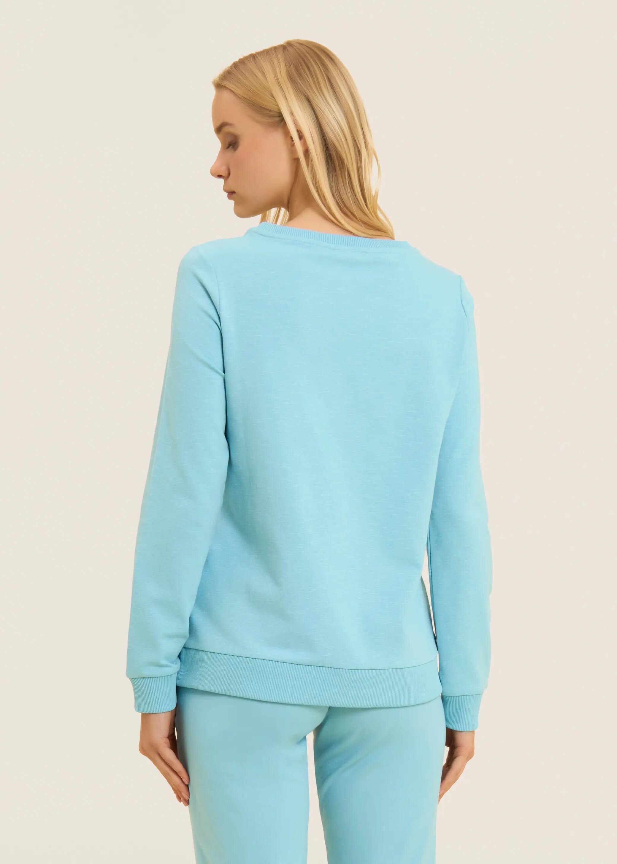 Sweat-shirt à col rond et devant croisé 3/7