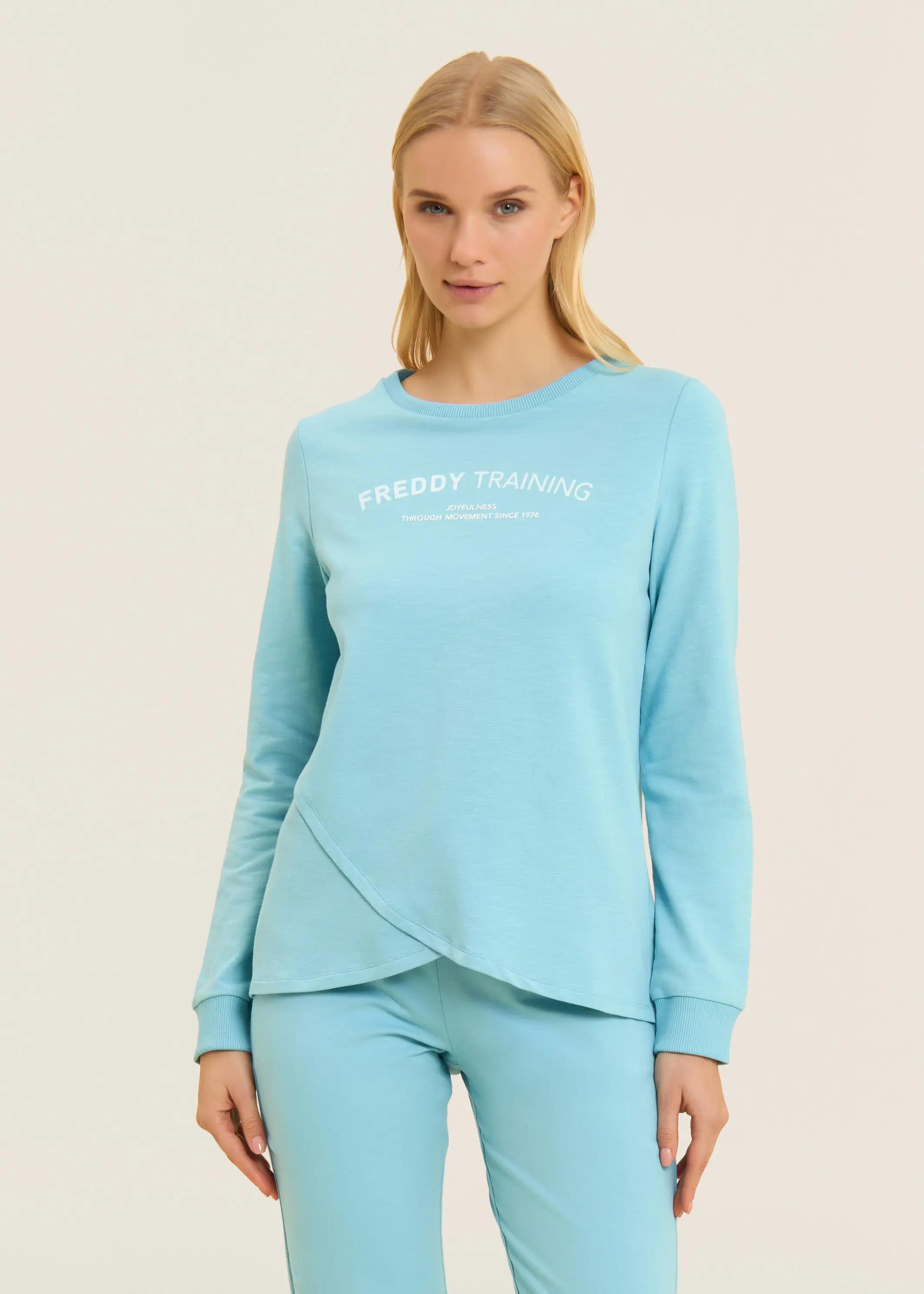 Sweat-shirt à col rond et devant croisé 2/7