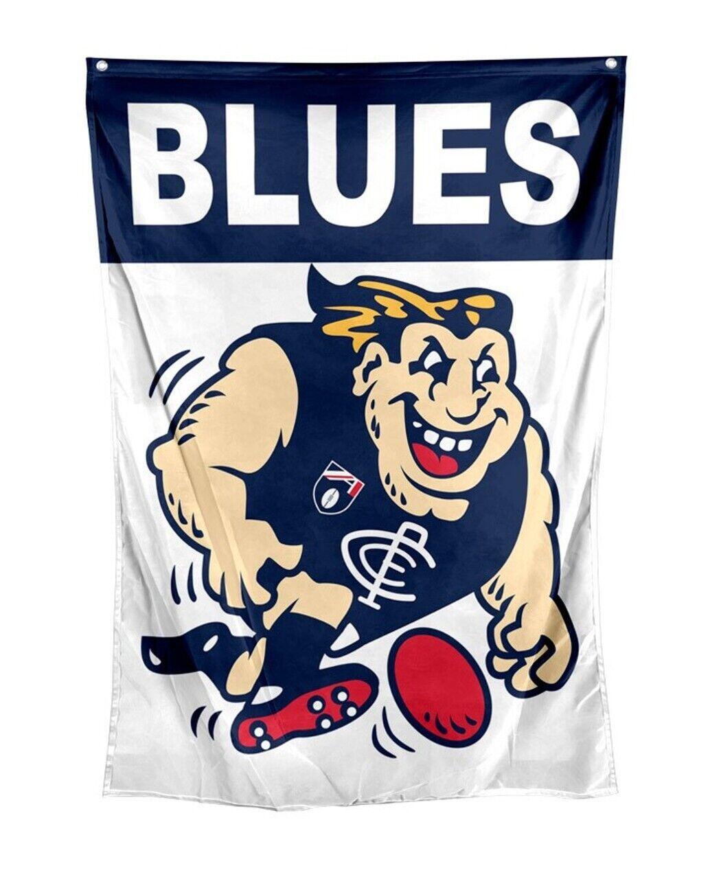 AFL Retro Wall Flag - Carlton Blues - Cape Flag - Approx 100cm x 70cm