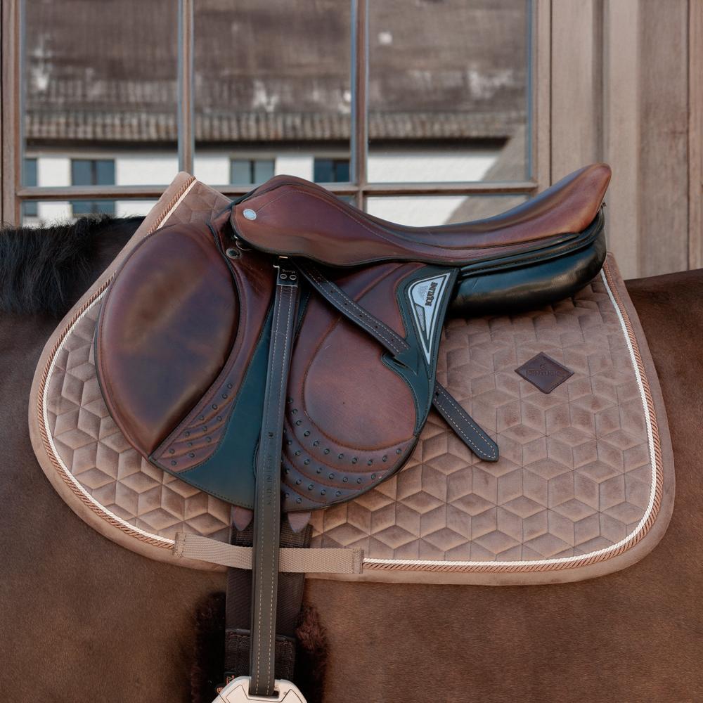Tapis de selle velours beige pony 2/3