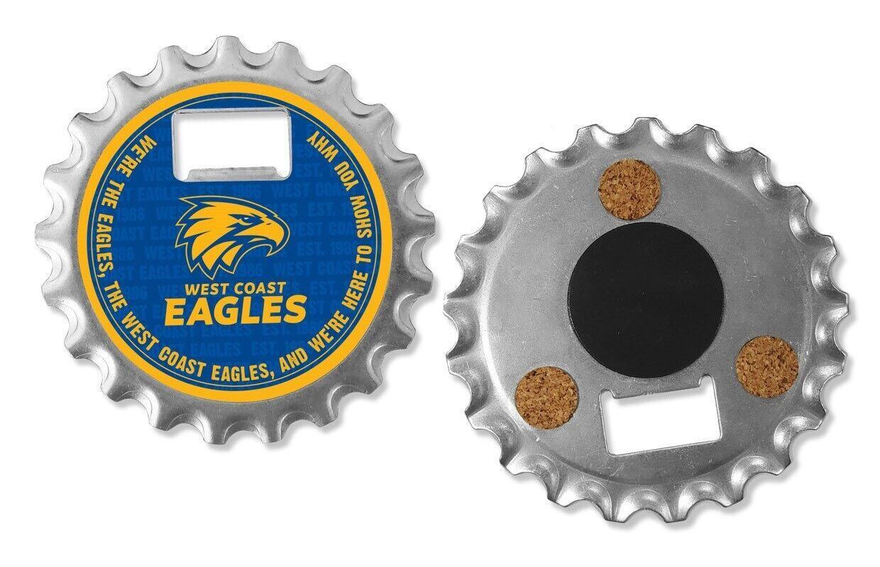 AFL Bottle Opener, Magnet & Coaster - West Coast Eagles - Aussie Rules
