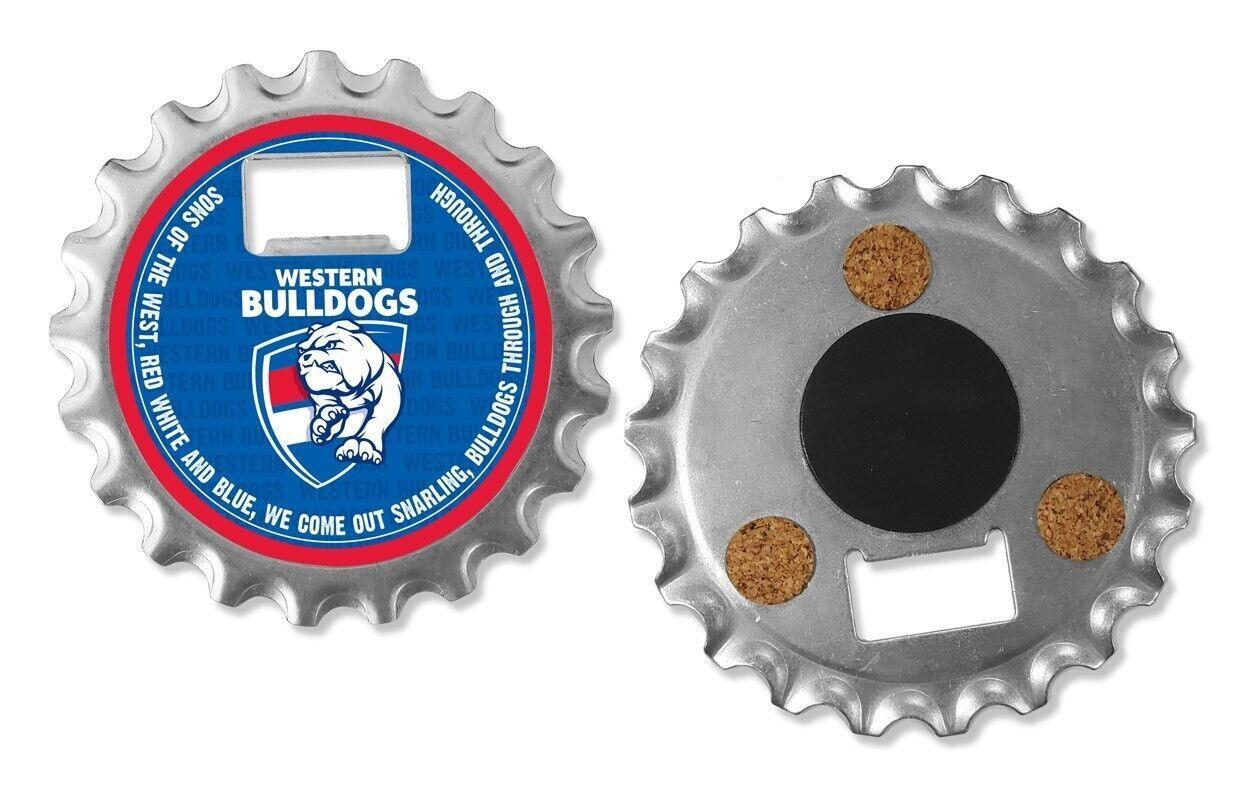 AFL Bottle Opener, Magnet & Coaster - Western Bulldogs - Aussie Rules