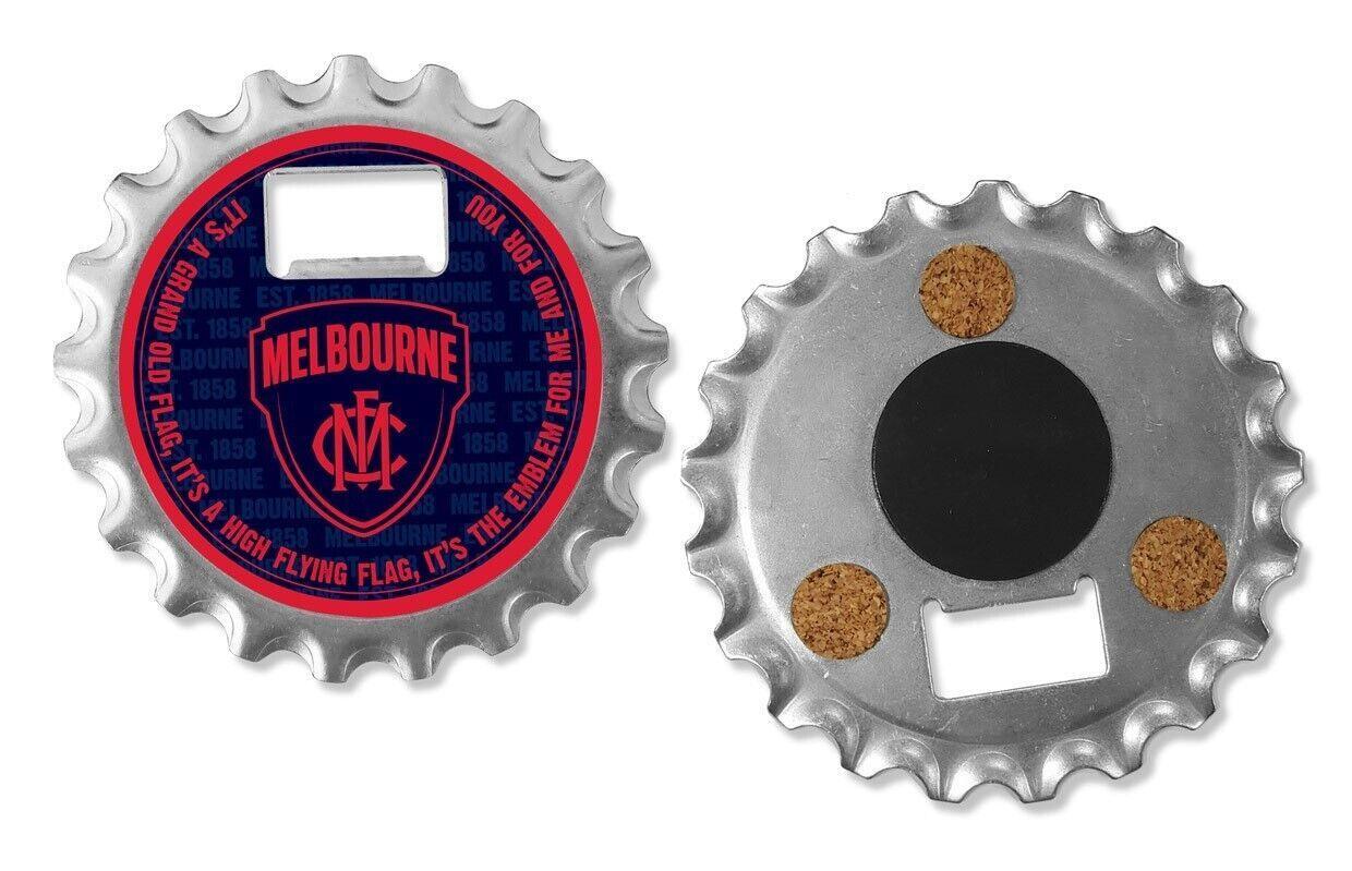 AFL Bottle Opener, Magnet & Coaster - Melbourne Demons - Aussie Rules