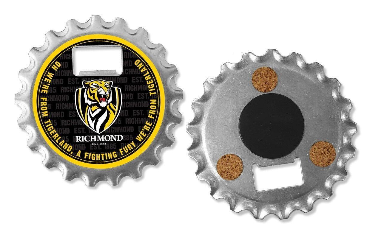 AFL Bottle Opener, Magnet & Coaster - Richmond Tigers - Aussie Rules