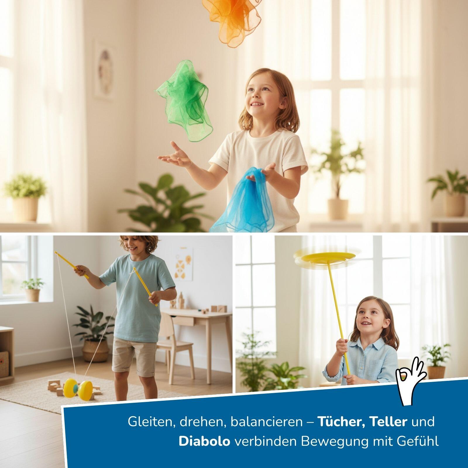 16-teiliges Jonglier-Set für Kinder ab 3 Jahren, mit Diablolo & Jonglierbällen 4/7