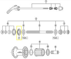 Shimano Ultegra FH-6700 moyeu 10 vitesses frein sur jante