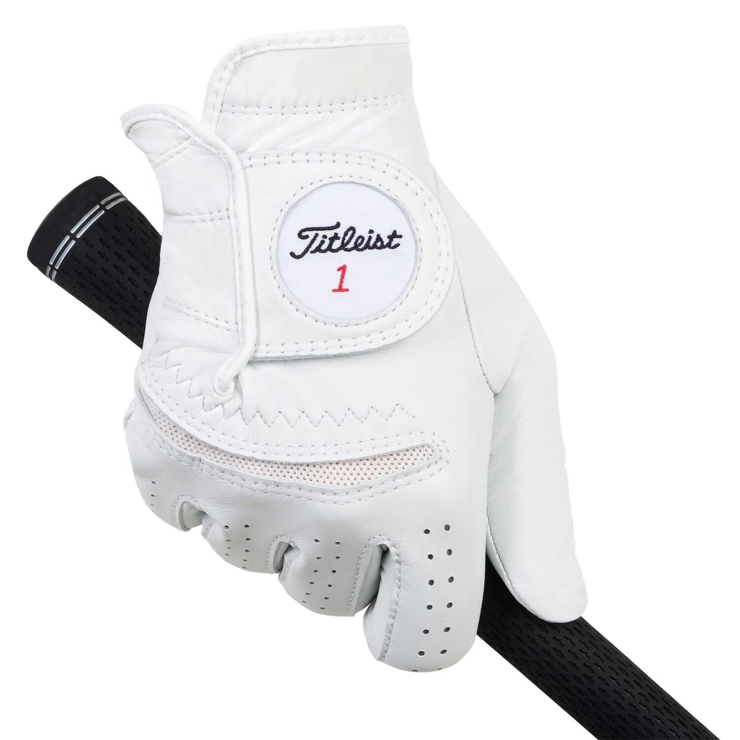 Guante Golf Titleist Perma-Soft Hombre Blanco para Zurdos 2/4