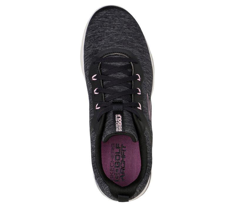 Skechers Golfschuhe Wasserdicht Walk 5 für Frauen, Schwarz/Rosa, 41 EU 4/5