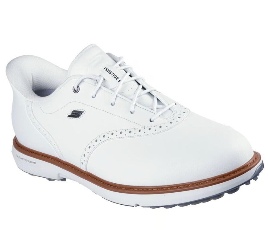 Skechers Go Golf Prestige SL, Sapato de golfe para homem, Branco 4/4