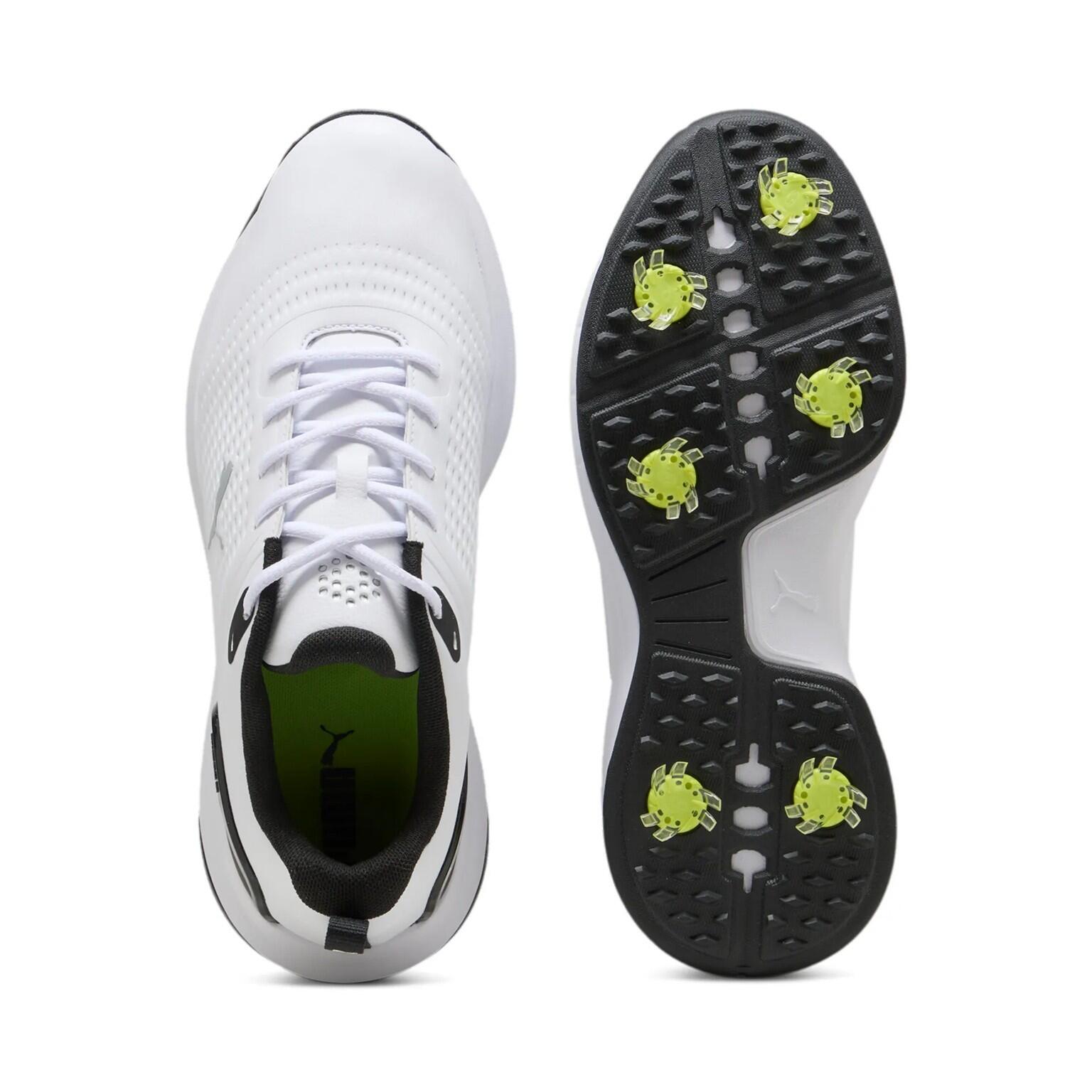 Chaussures de golf Puma Fusion Plus pour homme, blanches 4/5