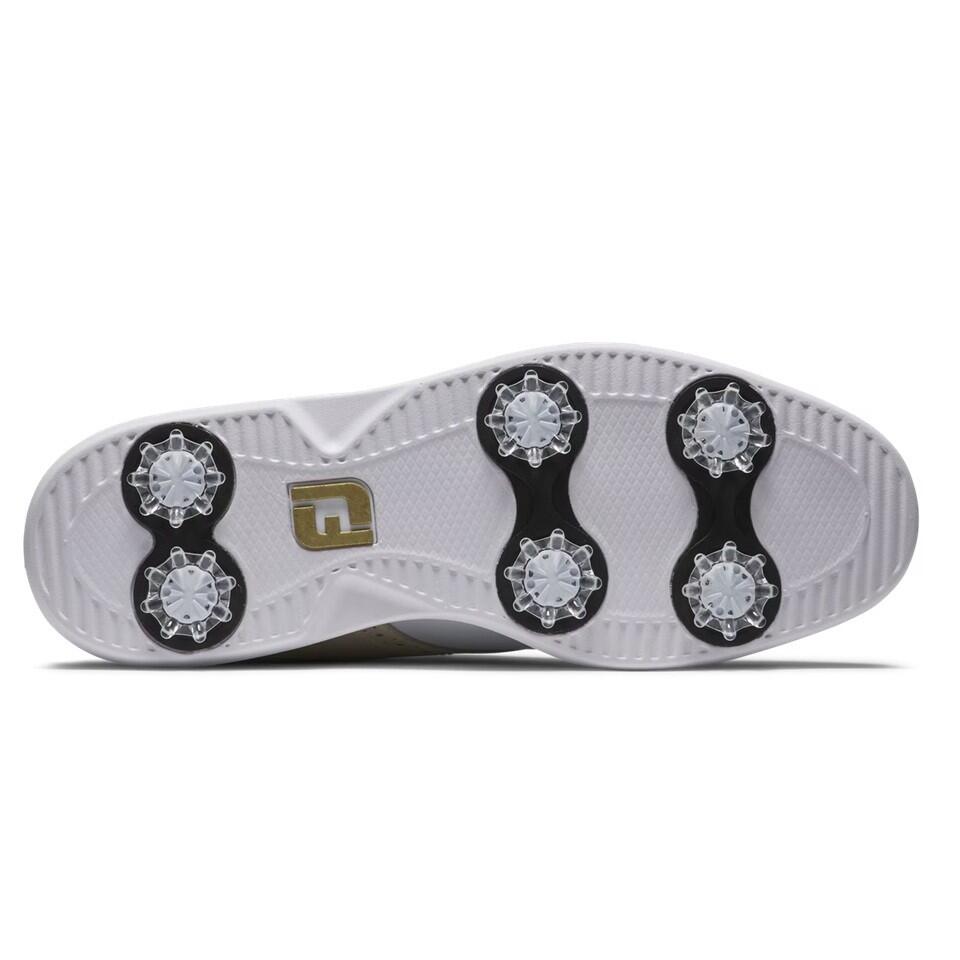 Zapatos Golf Footjoy Traditions Mujer Blanco y Marrón 3/4