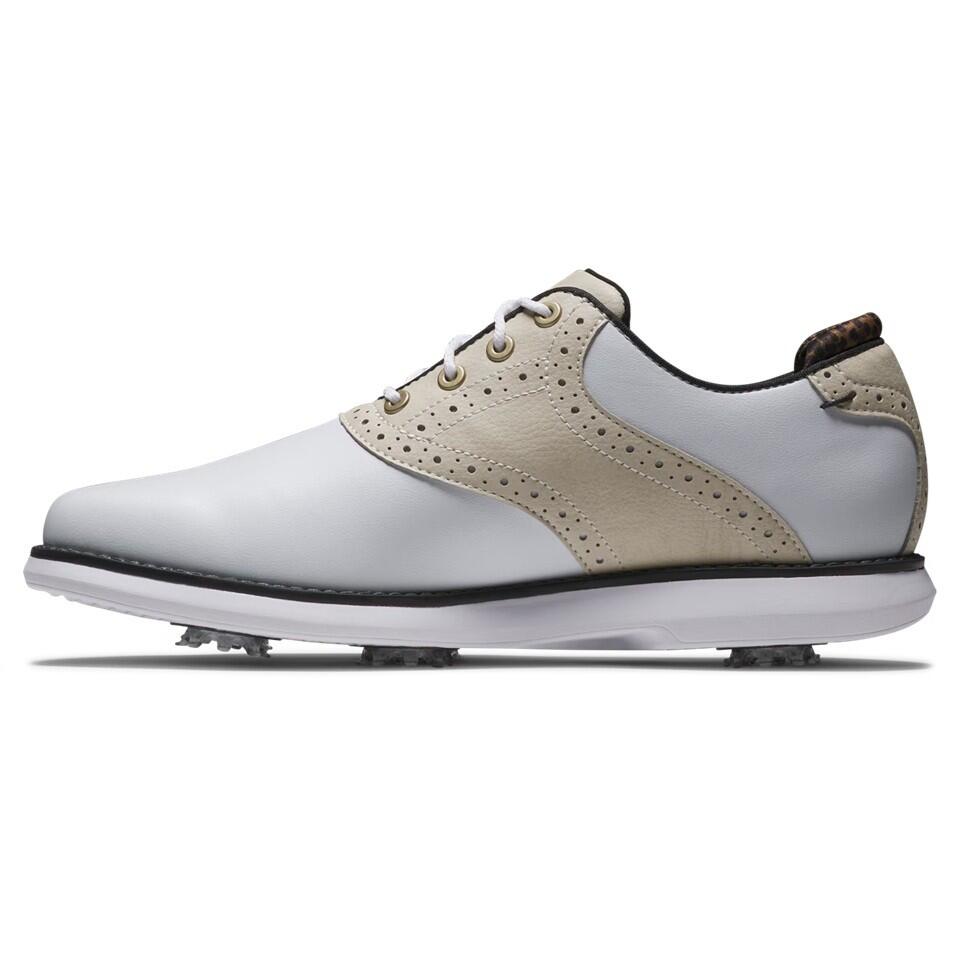 Zapatos Golf Footjoy Traditions Mujer Blanco y Marrón 2/4