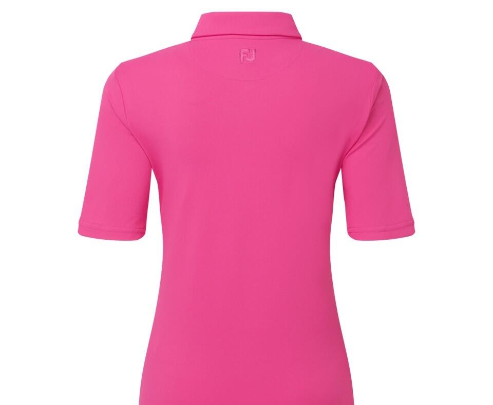 Footjoy Polo de golf piqué rose femme 3/3