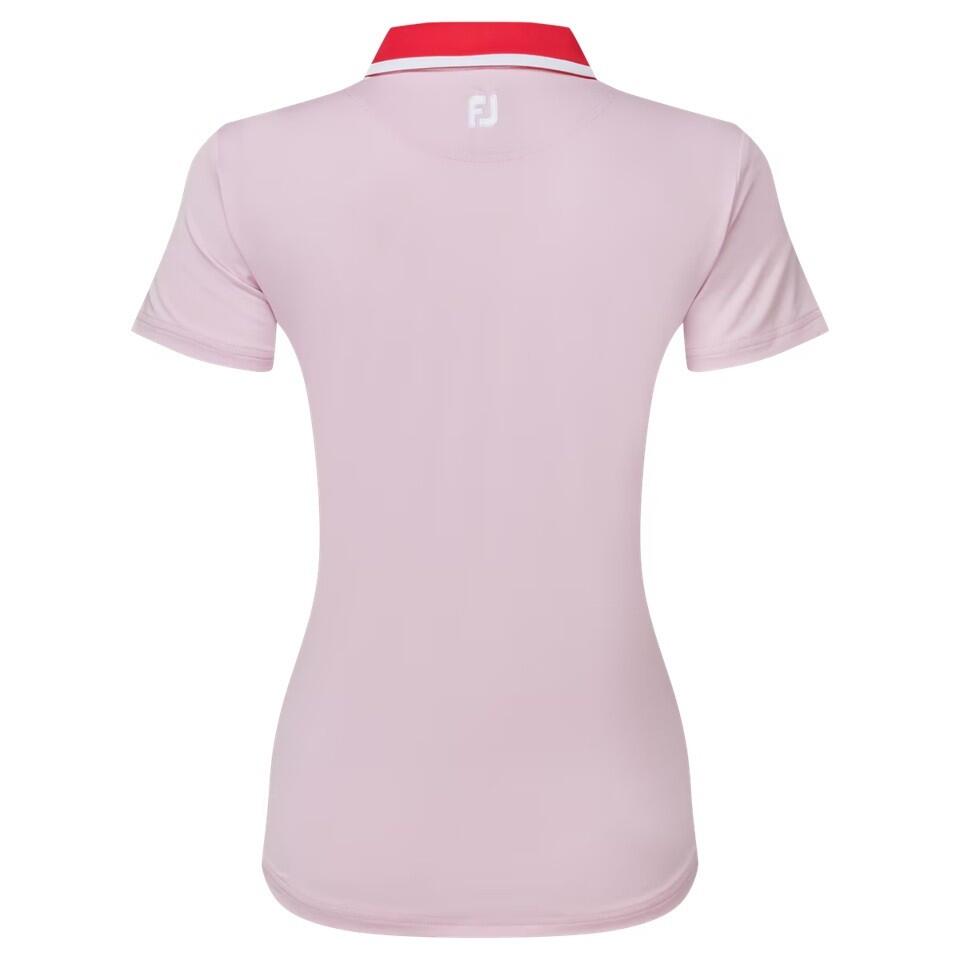 Polo Golf Footjoy Colour Block Lisle Mujer Rosa 3/3