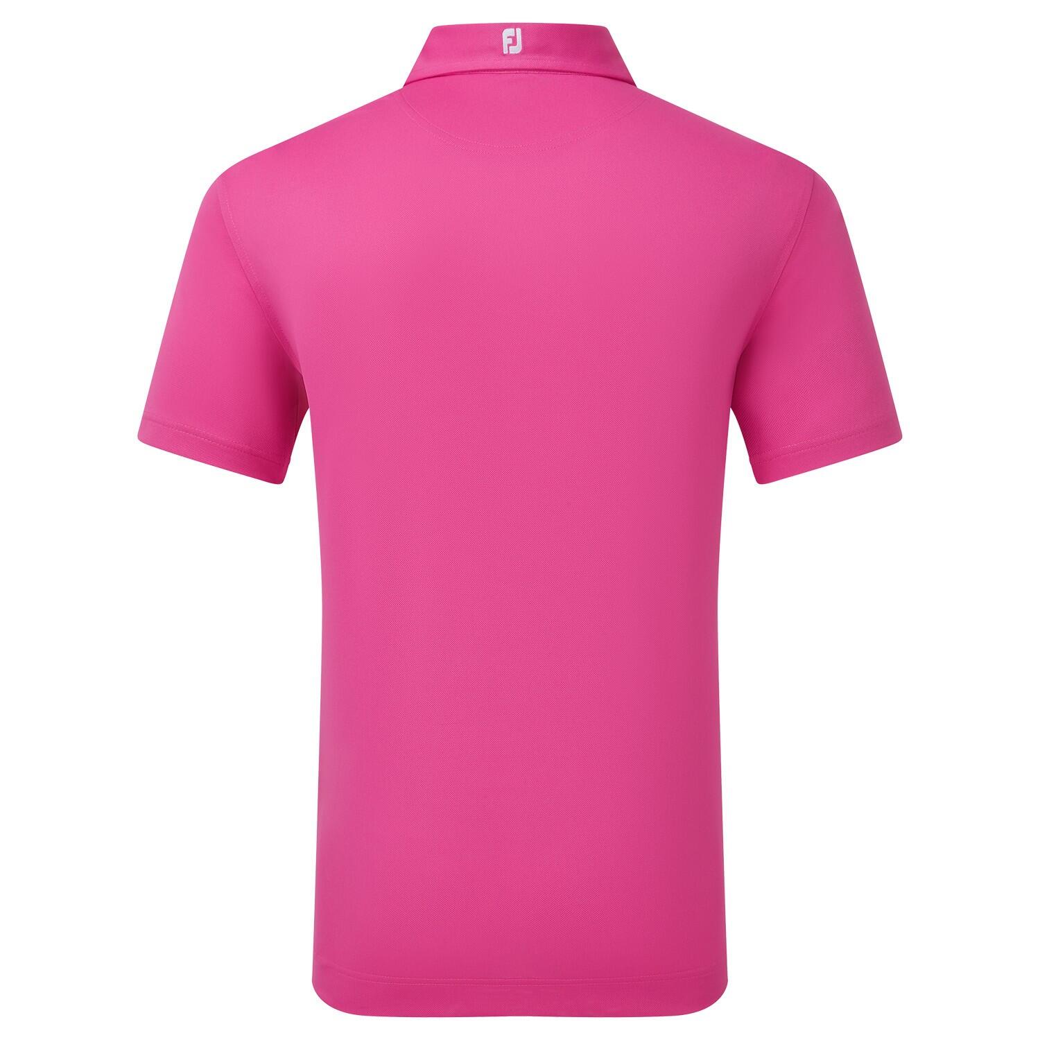 Polo de golf Footjoy Stretch Pique Solid pour hommes, fuchsia 5/5