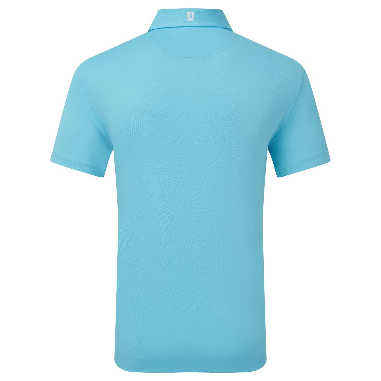 Polo da golf da uomo Footjoy Stretch Pique Solid, blu 4/5