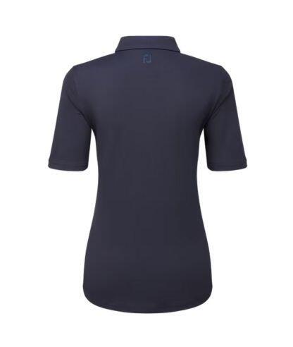 Polo da golf da donna Footjoy EU manica 1/2 blu navy 4/4