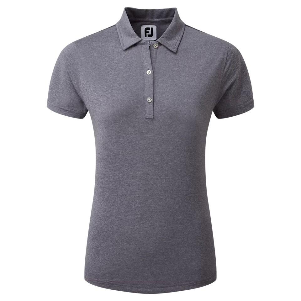 Polo Golf Footjoy Heather Self-Collar Lisle Mujer Gris 2/3