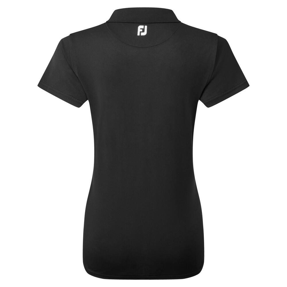 Polo Golf Footjoy Stretch Pique Shirt Mujer Negro 5/5