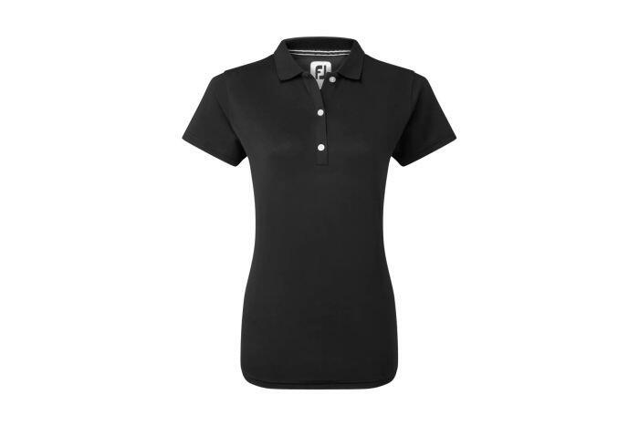 Polo Golf Footjoy Stretch Pique Shirt Mujer Negro 4/5