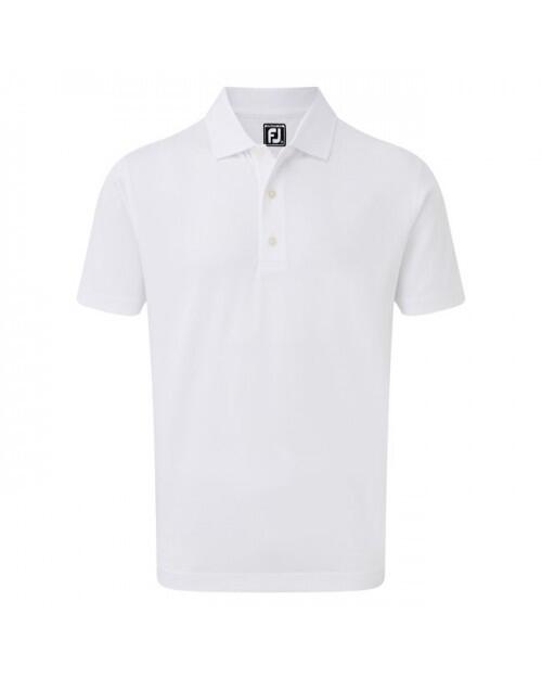 Polo Golf Footjoy Stretch Pique Solid Shirt Hombre Blanco 4/4