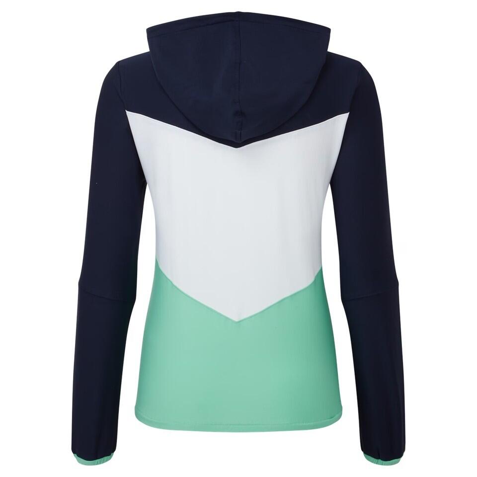 Veste de golf Footjoy pour femme, fermeture éclair intégrale, capuche verte 3/3