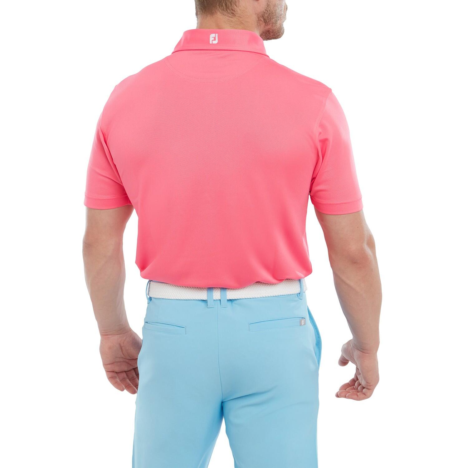 Polo da golf da uomo Footjoy Stretch Pique Solid, rosa 2/4