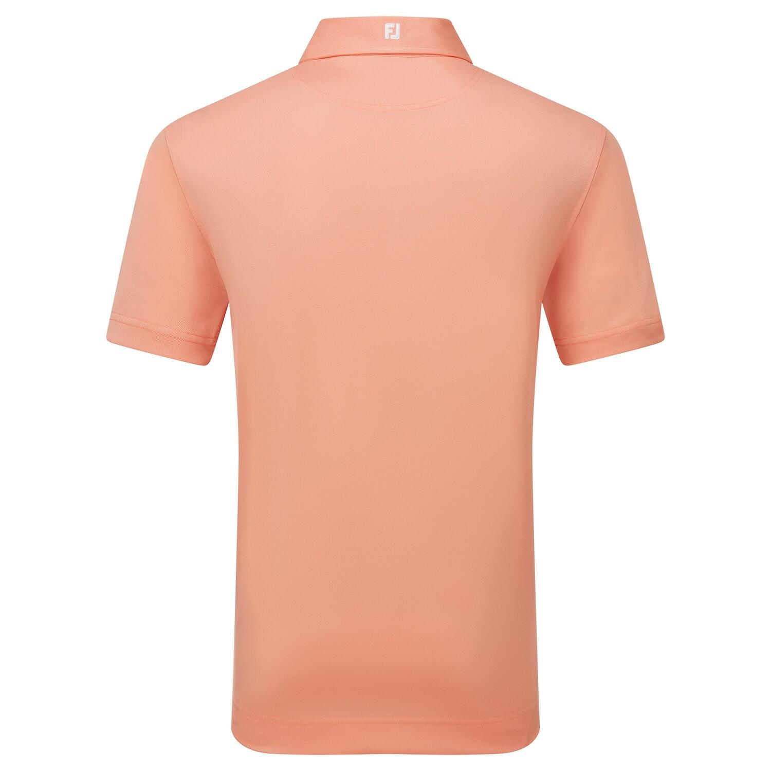 Polo da golf da uomo Footjoy Stretch Pique tinta unita, arancione 5/5
