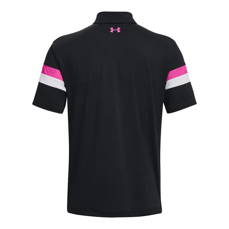 Polo Golf Under Armour T2G Blocked Hombre Negro Y Rosa 4/5