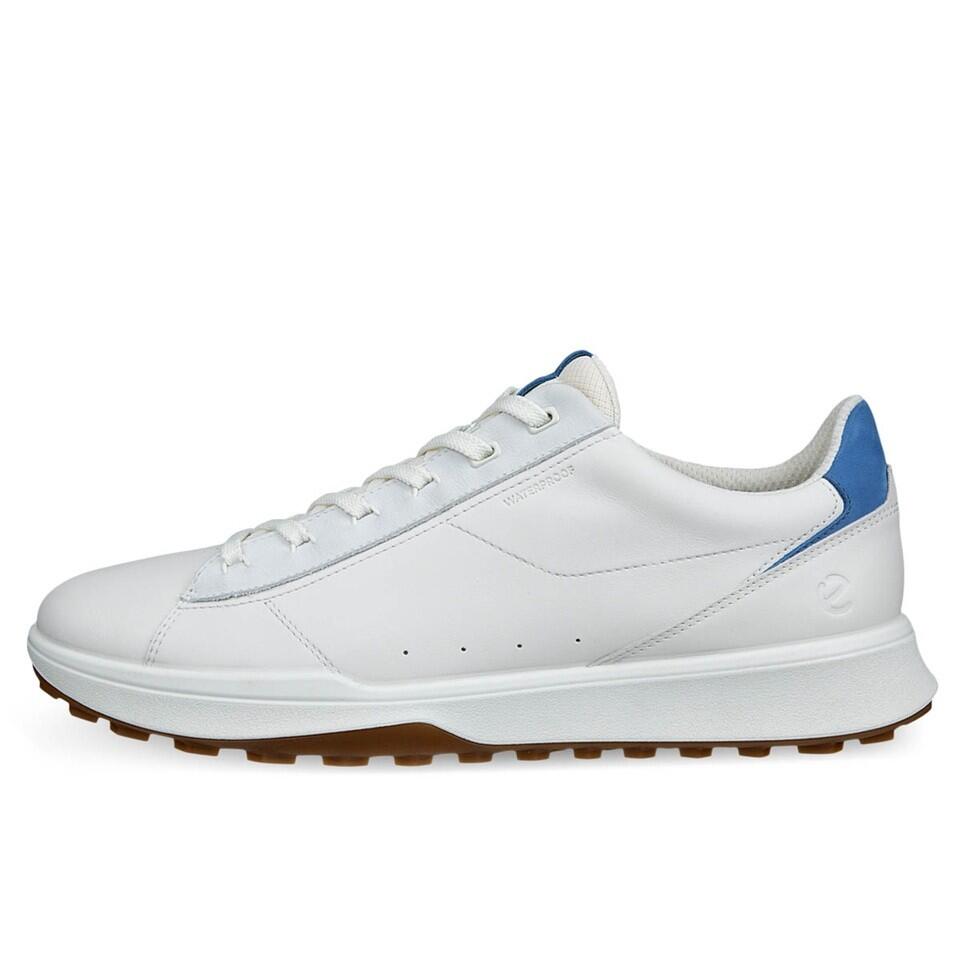 ECCO Men Street Vibe Sapatos de golfe para homem, Branco/Azul Federal 3/6