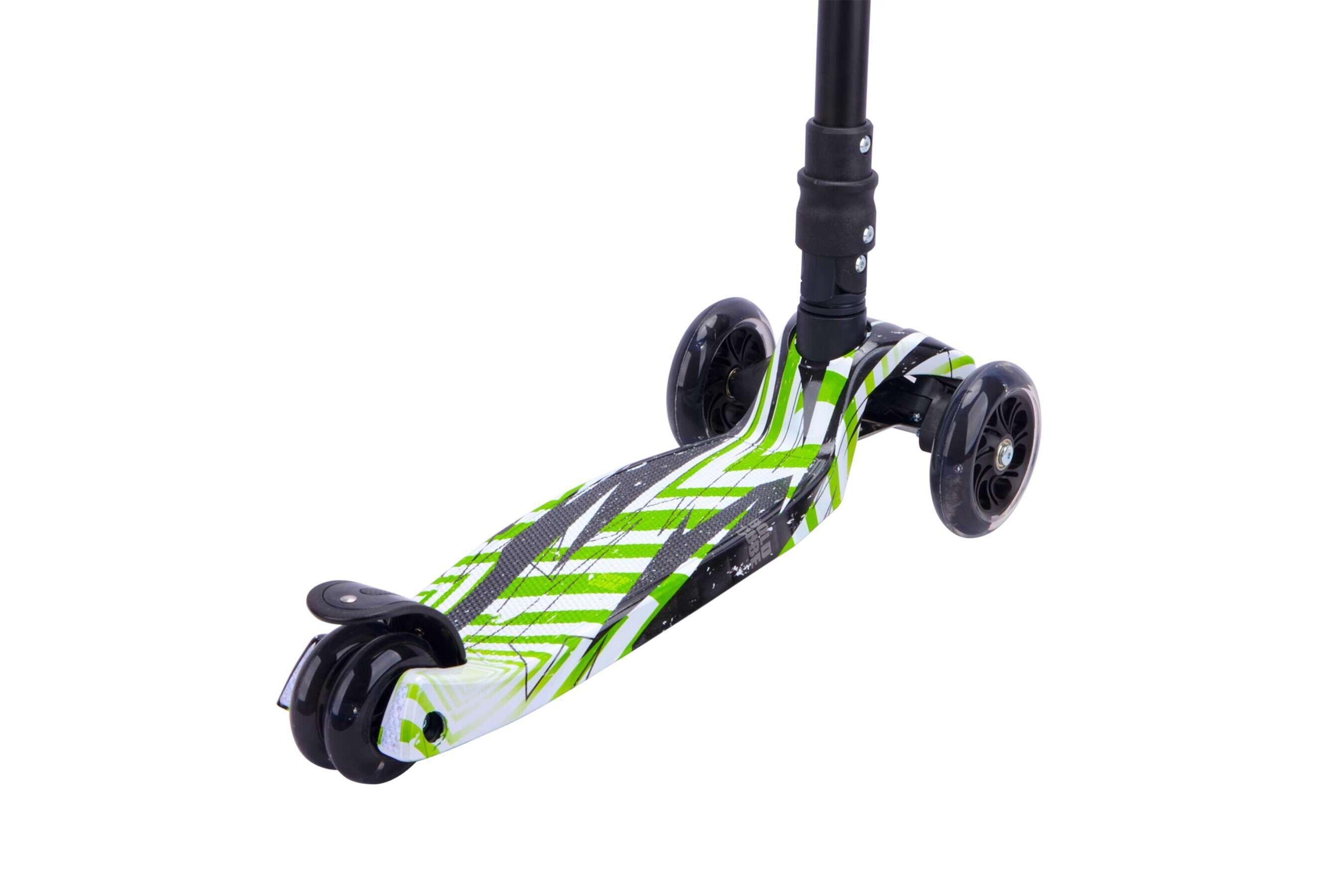 Kinderstep driewieler swift zwart groen 3/4