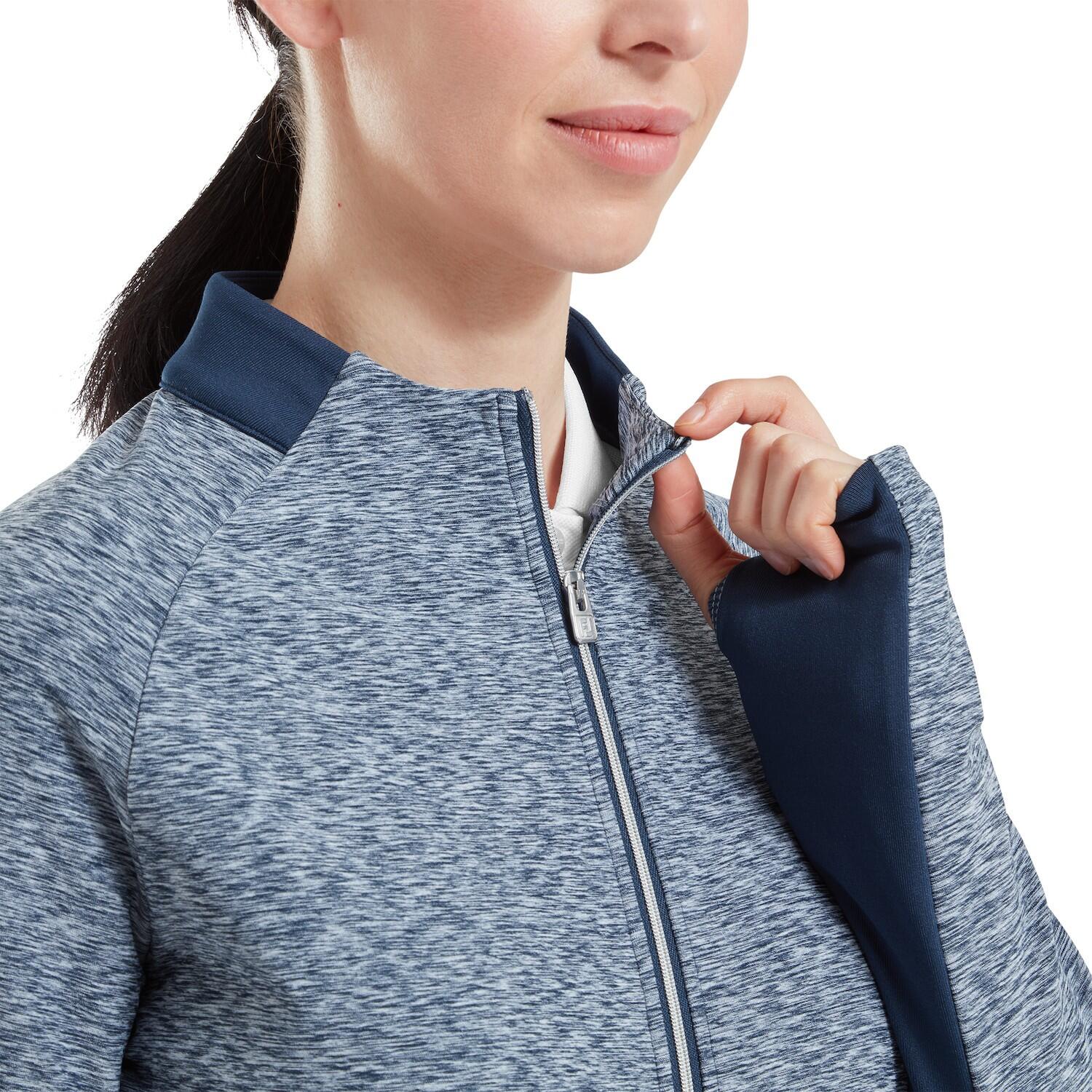 Chaqueta Golf Footjoy Full-Zip Space Dye Thermal Midlayer Mujer Azul Marino 3/5