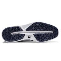 Scarpa da golf senza tacchetti Footjoy Traditions da donna, bianca e blu 3/4