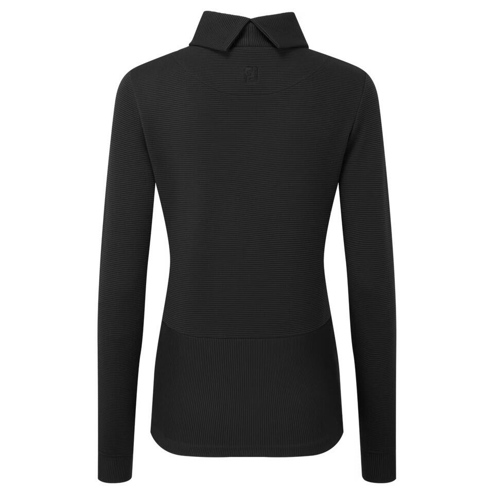 Jersey Golf Footjoy Ottoman Pullover Mujer Negro 3/3