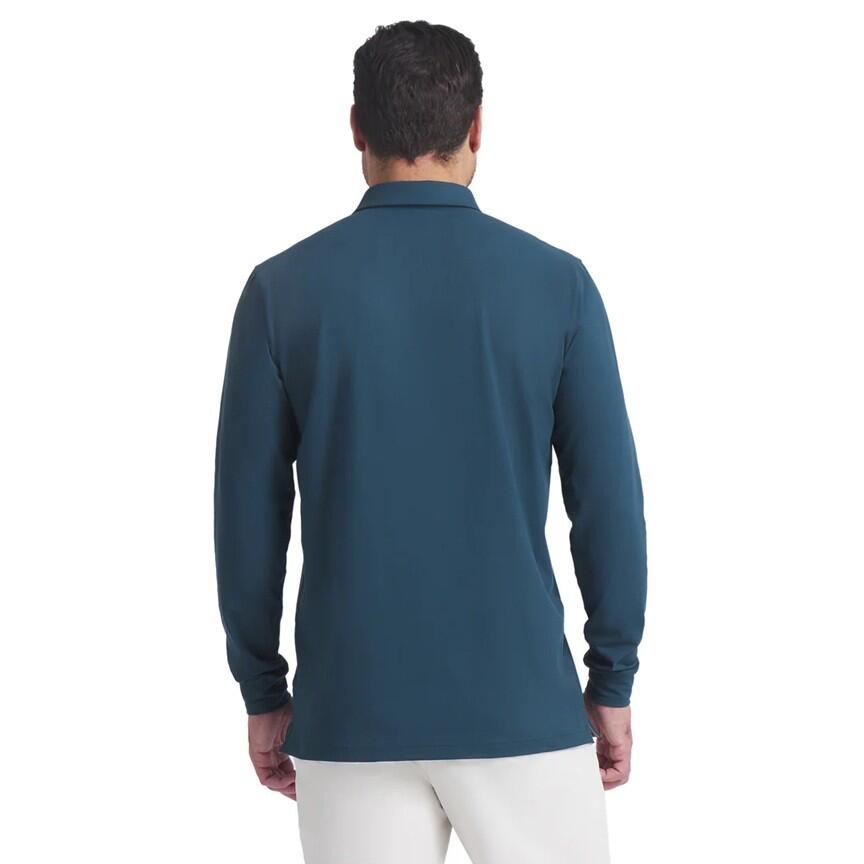 Polo da golf Puma Cloudspun LS Midweight da uomo, verde 2/3