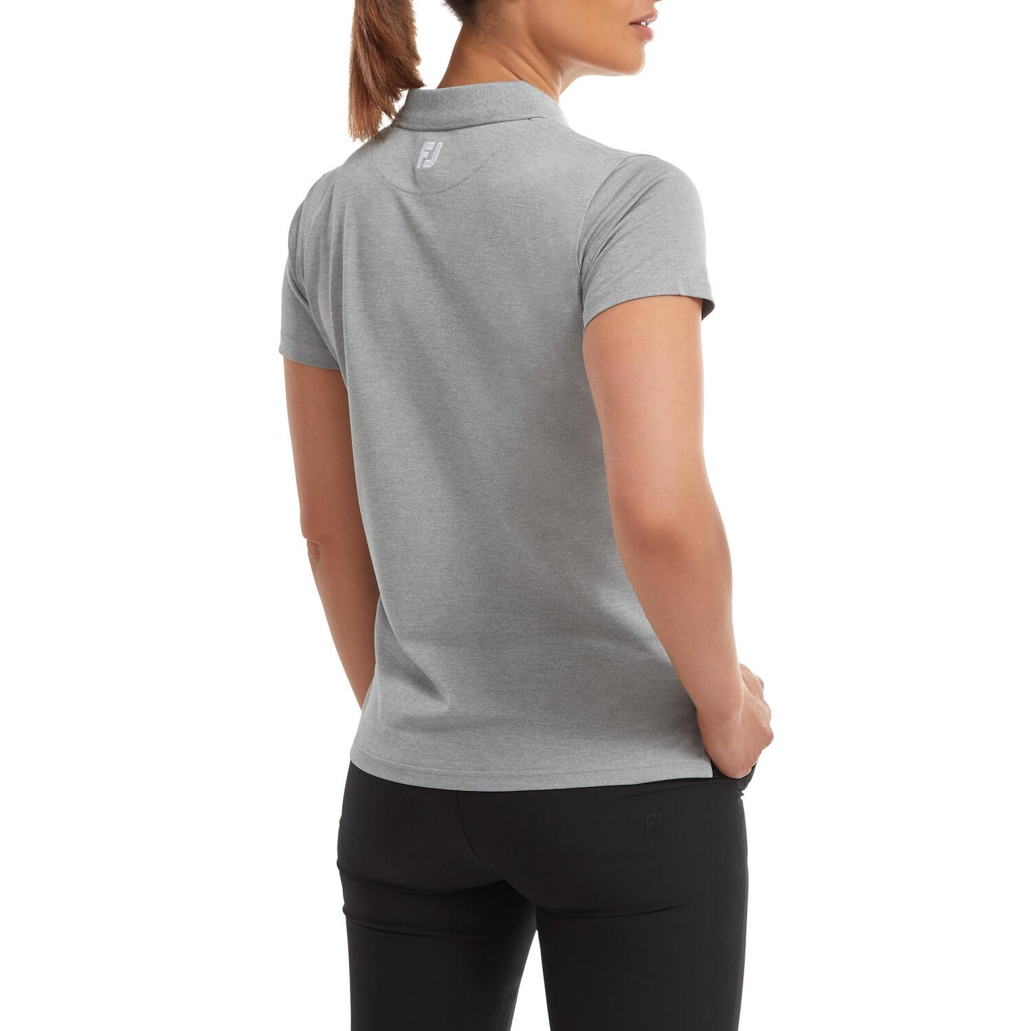 Polo da golf in piqué elasticizzato Footjoy da donna, grigia 2/5
