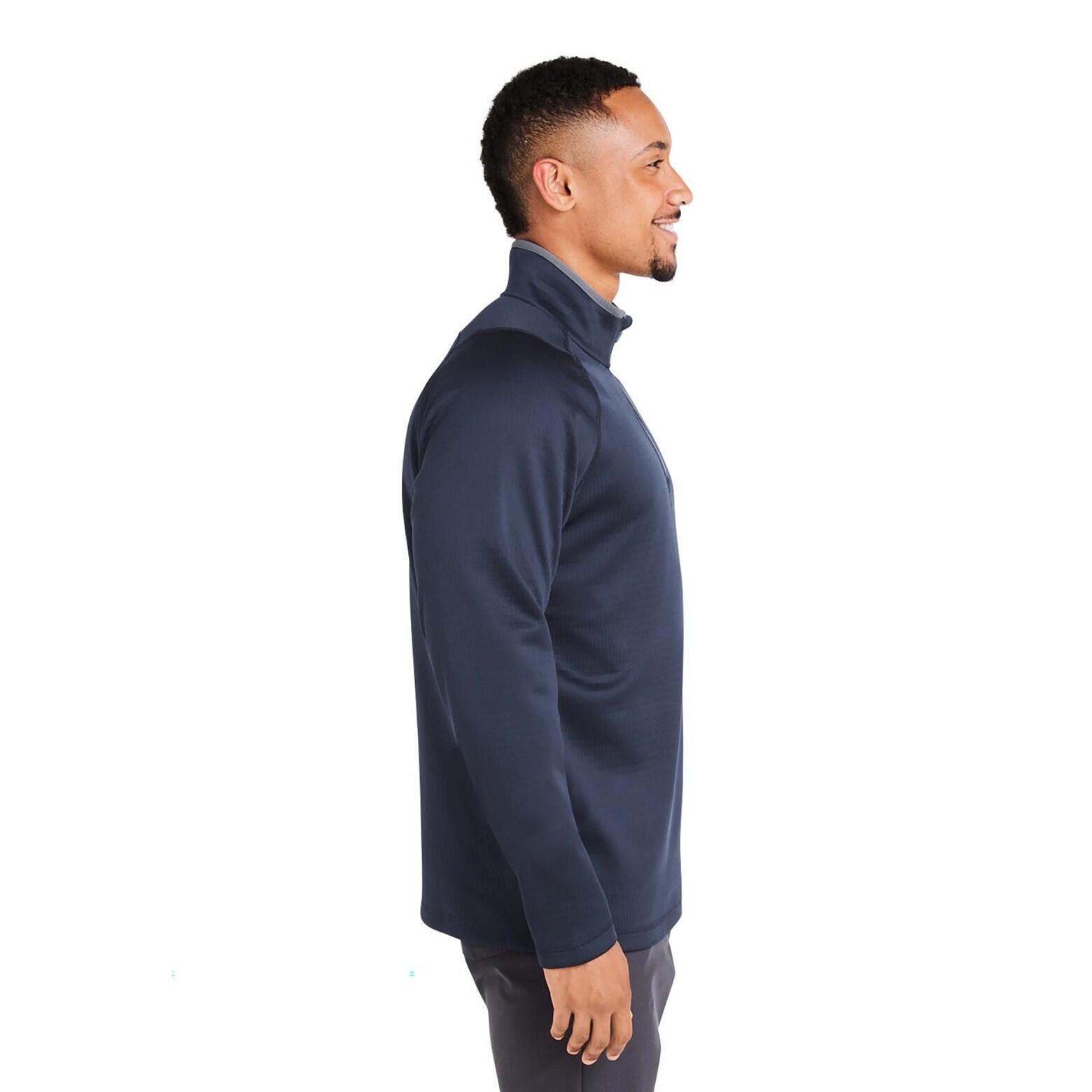 Jersey Golf Puma Waffle Fleece 1/4 Zip Hombre Azul Marino 3/4
