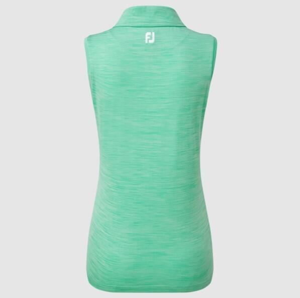 Polo Golf Footjoy Interlock Sleeveless Mujer Verde 2/2